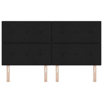 LED Kopfteil mit LED-Lichtleisten Schwarz 180 cm Polyester