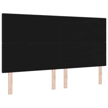 LED Kopfteil mit LED-Lichtleisten Schwarz 180 cm Polyester