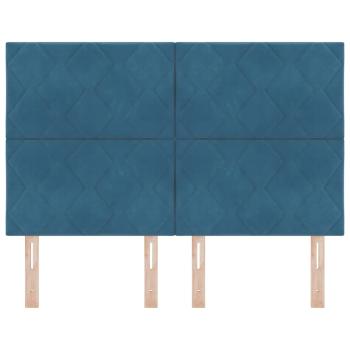 LED Kopfteil Dunkelblau 160 cm Kunstleder