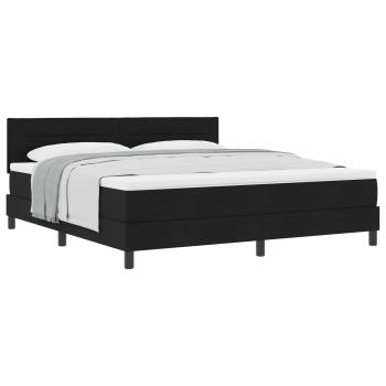 Boxspringbett mit Matratze Schwarz 180 x 200 cm Stoff