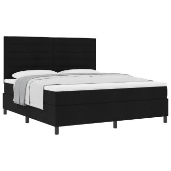ARDEBO.de - Boxspringbett mit Matratze Schwarz 180 x 200 cm Stoff