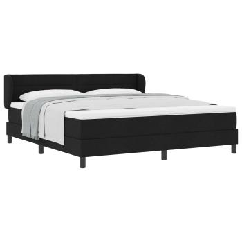 Boxspringbett mit Matratze Schwarz 180 x 200 cm Stoff