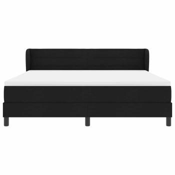 Boxspringbett mit Matratze Schwarz 180 x 200 cm Stoff