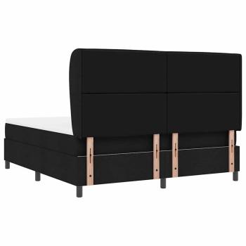 Boxspringbett mit Matratze Schwarz 180 x 200 cm Stoff