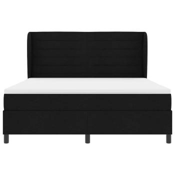 Boxspringbett mit Matratze Schwarz 180 x 200 cm Stoff