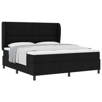 ARDEBO.de - Boxspringbett mit Matratze Schwarz 180 x 200 cm Stoff