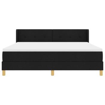 Boxspringbett mit Matratze Schwarz 200 x 180 cm Polyester