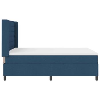 Boxspringbett mit Matratze mit Kopfteil Blau 140 x 190 cm Stoff