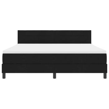 Boxspringbett mit Matratze Schwarz 180 x 200 cm Stoff