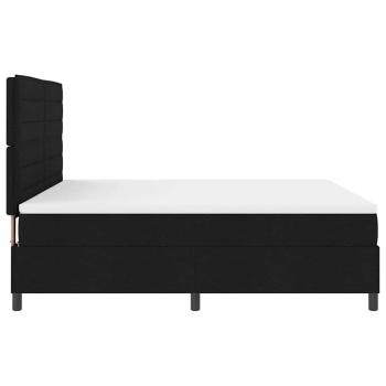 Boxspringbett mit Matratze Schwarz 180 x 200 cm Stoff