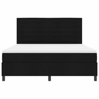 Boxspringbett mit Matratze Schwarz 180 x 200 cm Stoff