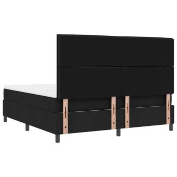 Boxspringbett mit Matratze Schwarz 180 x 200 cm Stoff