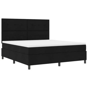 Boxspringbett mit Matratze Schwarz 180 x 200 cm Stoff