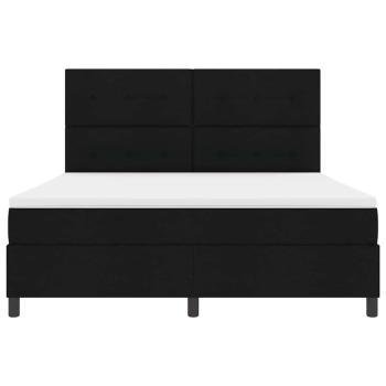 Boxspringbett mit Matratze Schwarz 180 x 200 cm Stoff