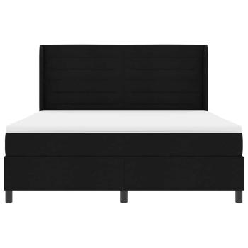 LED Boxspringbett mit Matratze Schwarz 180 x 200 cm Stoff