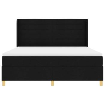 Boxspringbett mit Matratze Schwarz 140 x 200 cm Stoff