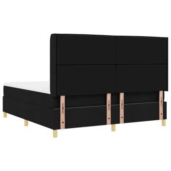 Boxspringbett mit Matratze Schwarz 140 x 200 cm Stoff