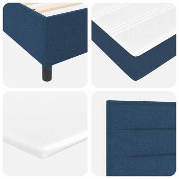 Boxspringbett mit Matratze mit Kopfteil Blau 140 x 190 cm Stoff