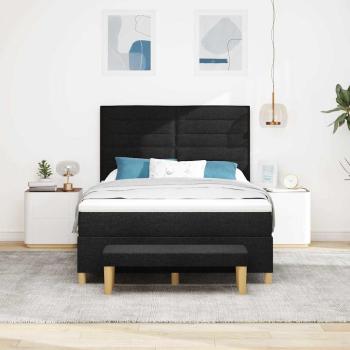 Boxspringbett mit Matratze Schwarz 160 x 200 cm Stoff