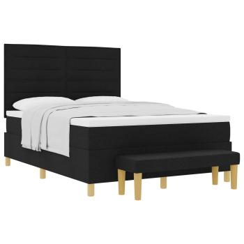Boxspringbett mit Matratze Schwarz 160 x 200 cm Stoff