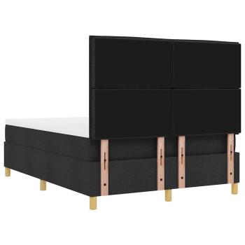 Boxspringbett mit Matratze Schwarz 160 x 200 cm Stoff