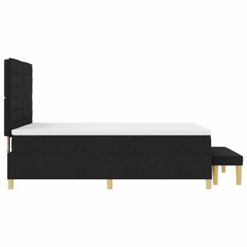 Boxspringbett mit Matratze Schwarz 160 x 200 cm Stoff