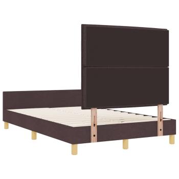 Bettgestell mit Kopfteil Dunkelbraun 120 x 190 cm Stoff