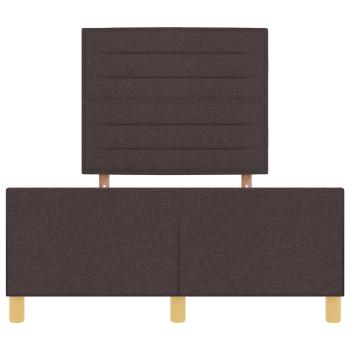 Bettgestell mit Kopfteil Dunkelbraun 120 x 190 cm Stoff