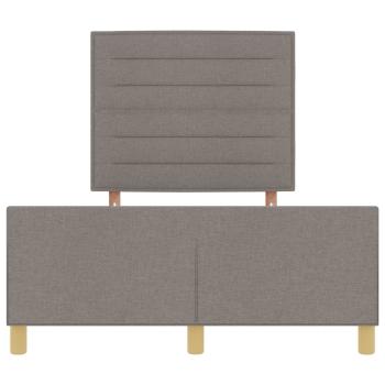 Bettgestell mit Kopfteil Taupe 140 x 190 cm Stoff