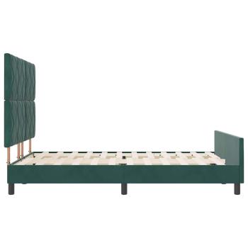 Boxspringbett mit Kopfteil Dunkelgrün 160 x 200 cm Samt