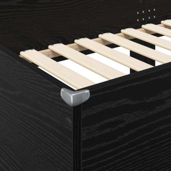 Etagenbett für Kinder Schwarz Eichen-Optik 100 x 200 cm