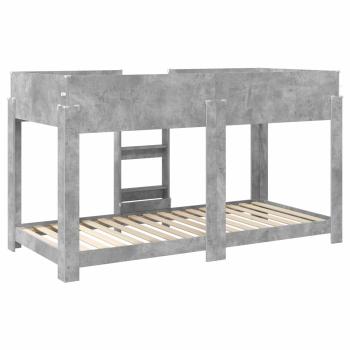 Etagenbett für Kinder Beton Grau 100 x 200 cm Holzwerkstoff