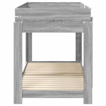 Etagenbett für Kinder Graues Sonoma 90 x 200 cm Holzwerkstoff