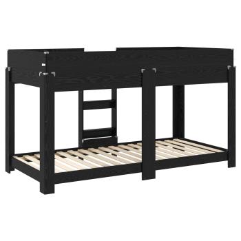 Etagenbett für Kinder Schwarz Eichen-Optik 100 x 190 cm