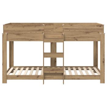 Etagenbett für Kinder Artisan-Eiche 100 x 190 cm Holzwerkstoff