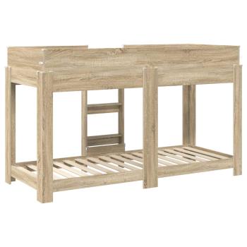 Etagenbett für Kinder Sonoma-Eiche 80 x 190 cm Holzwerkstoff