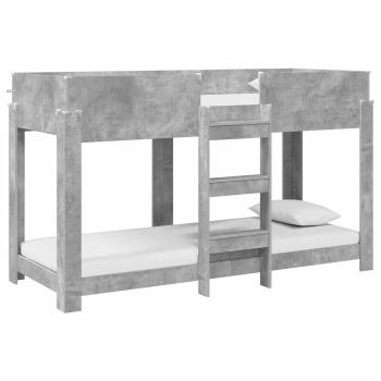 Etagenbett für Kinder Beton Grau 80 x 190 cm Holzwerkstoff