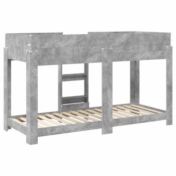 Etagenbett für Kinder Beton Grau 80 x 190 cm Holzwerkstoff