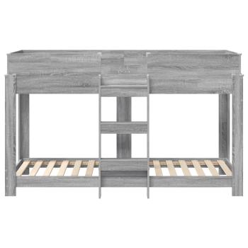 Etagenbett für Kinder Graues Sonoma 80 x 190 cm Holzwerkstoff