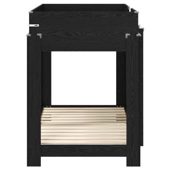 Etagenbett für Kinder Schwarz Eichen-Optik 90 x 160 cm