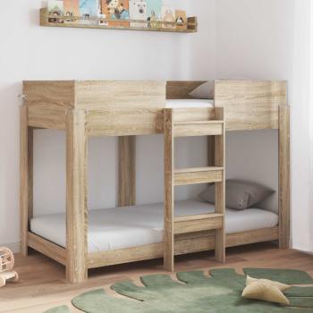 ARDEBO.de - Etagenbett für Kinder Sonoma-Eiche 90 x 160 cm Holzwerkstoff