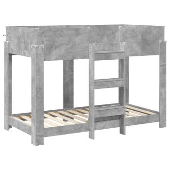 Etagenbett für Kinder Beton Grau 90 x 160 cm Holzwerkstoff