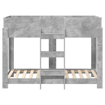 Etagenbett für Kinder Beton Grau 90 x 160 cm Holzwerkstoff