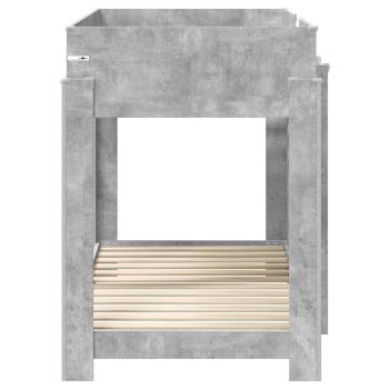 Etagenbett für Kinder Beton Grau 90 x 160 cm Holzwerkstoff