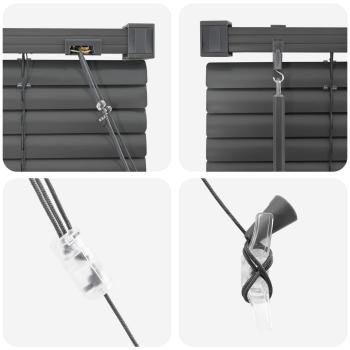 Venetianer Jalousie Verstellbar Silber Grau 150 x 40 cm PVC