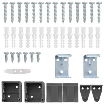 Venetianer Jalousie Verstellbar Silber Grau 150 x 140 cm PVC