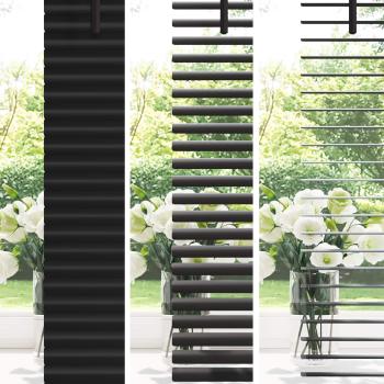 Venezianische Jalousie Schwarz 213 x 60 cm 25 mm PVC