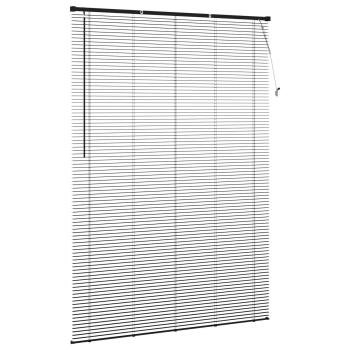 Venezianische Jalousie Schwarz 213 x 140 cm 25 mm PVC