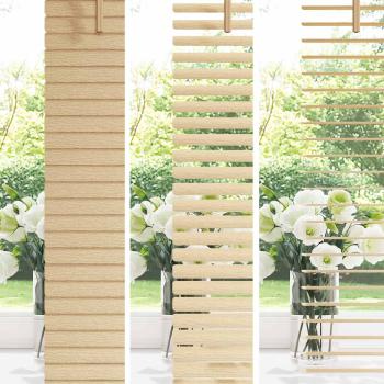 Venetianer Jalousie Hellbraun mit Muster 150 x 90 cm PVC