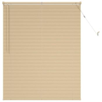 Venetianer Jalousie Hellbraun mit Muster 150 x 120 cm PVC